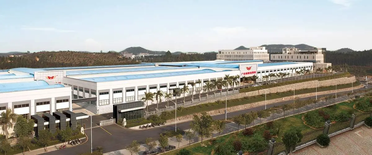 Factory campus with warehouse roofs