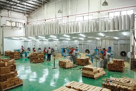 Woodworking workshop with dust collection