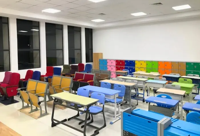 Classroom desks and chairs